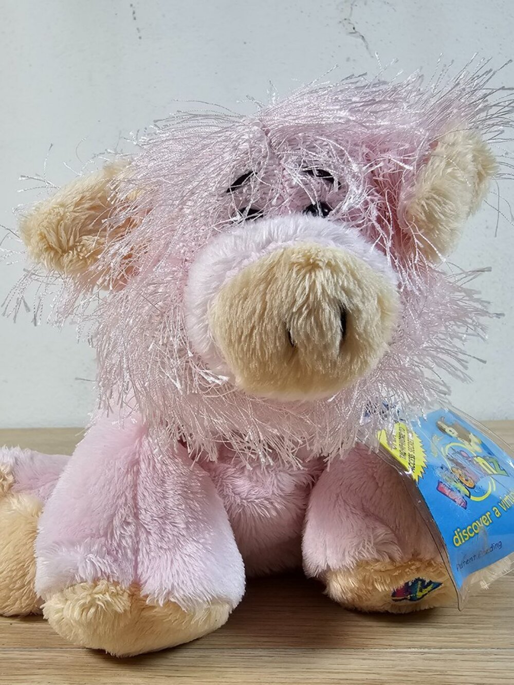 GANZ Webkinz Pig Beanbag Plush Toy Pink Shaggy WITH CODE HM002 8" - Picture 4 of 10